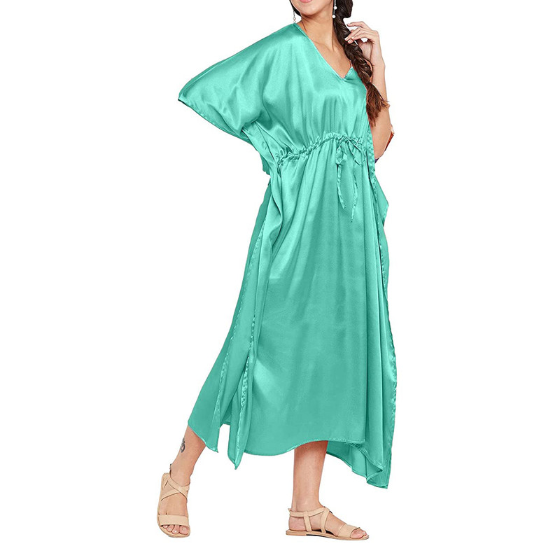 Women Satin Silk Nightdress Lingerie Sleepwear Nightgown Maxi Robe Loungewear - Picture 112 of 125