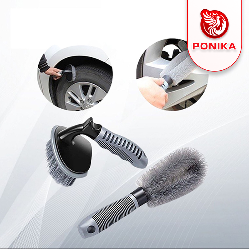 Bộ chổi cọ lốp oto 2 trong 1