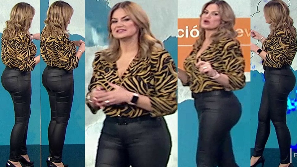 osofamosas - Cristina Granados , culazo con pantalon de cuero apretadisimo  \