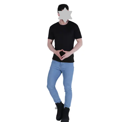 5 SET COMBO PLAIN T SHIRT GREEN,YELLOW,BLACK,RED,NEVY BLUE POLYSTER T SHIRT Color 1 (R304)