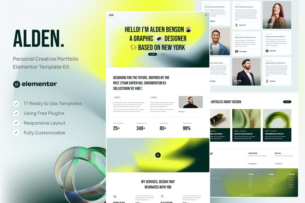 Premium Website Themes Alden Portfolio Theme