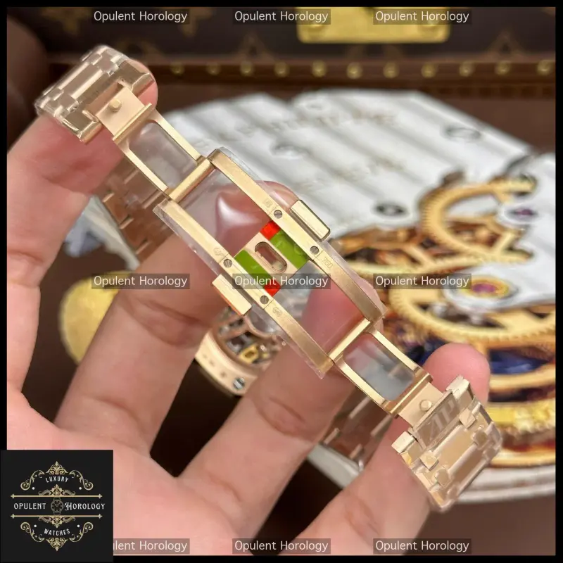 Audemars Piguet Royal Oak Jumbo 16204 Openworked Replica 39mm Rose Gold Calibre 7124