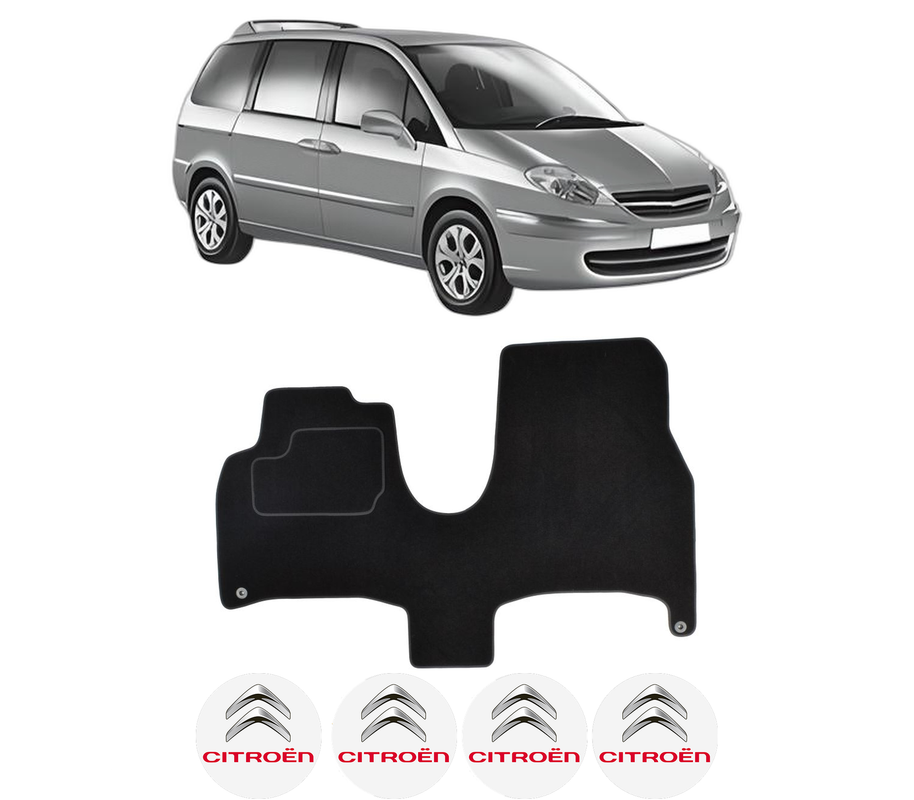 Set Covorase Presuri CITROEN C8 (EA_, EB_) din 2002-2012, Auto, Material Textil Mocheta, 4 Stickere auto cu CITROEN