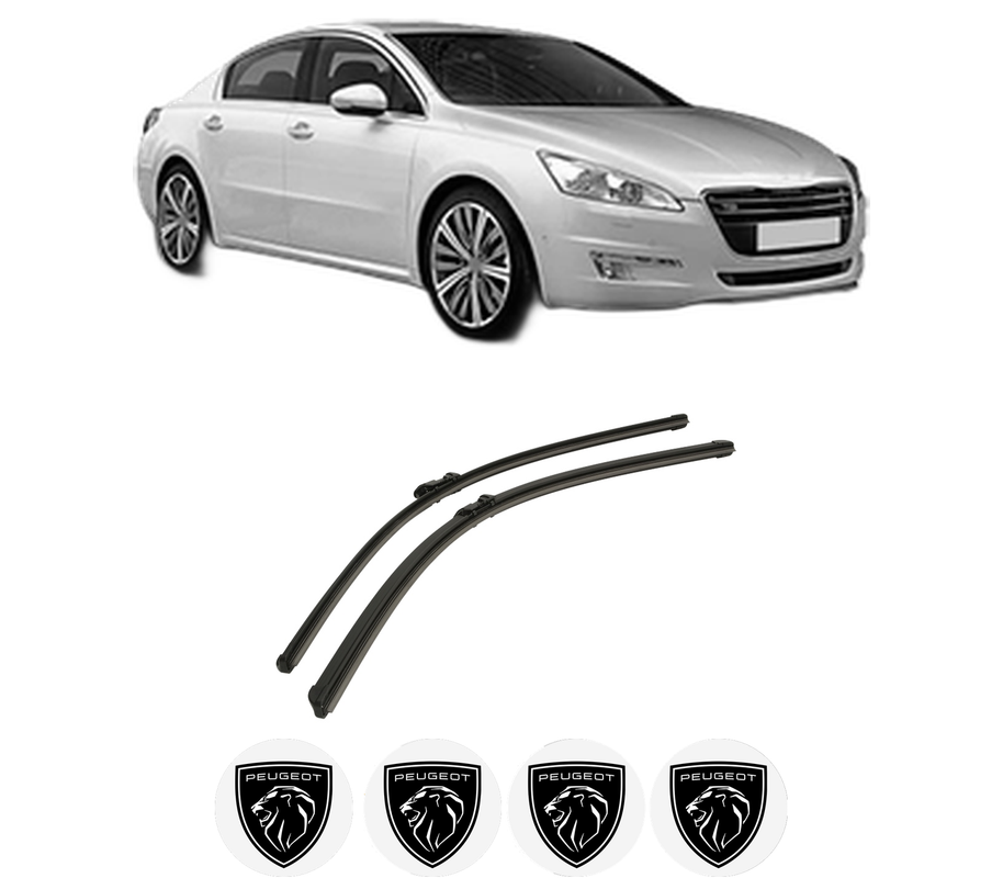 Set stergatoare auto PEUGEOT 508 I (8D_) din 2010-2018, pentru parbriz auto, 2 bucati, Bosch Aerotwin, din cauciuc siliconat rezistent, 4 Stickere Auto PEUGEOT