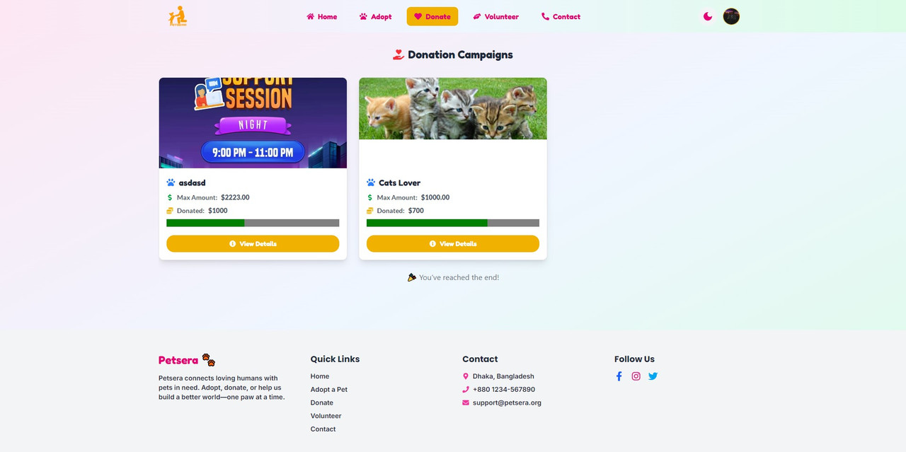 Petsera — MERN Pet Adoption & Donation Platform screenshot 4