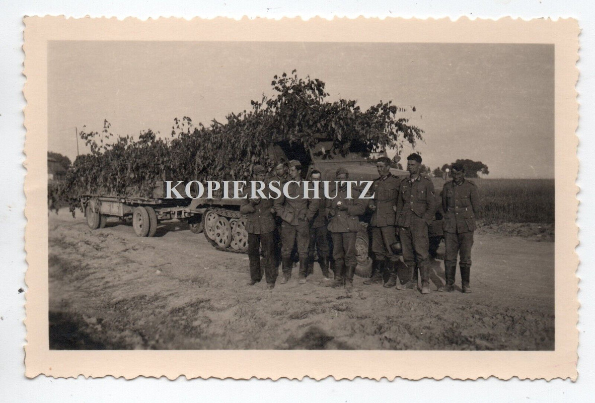 Russland 7 Panzer Div. SDkfz LKW Halbkette Anhänger Tarn Camo Kamerad Rast