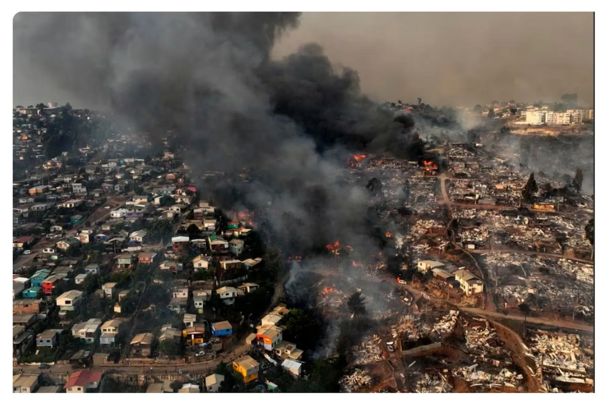En imágenes satelitales, la NASA muestra devastación tras incendios en Chile