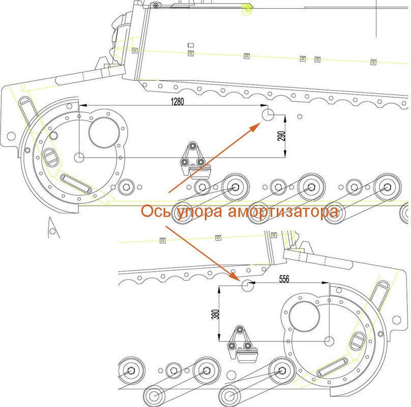 место амортизатора