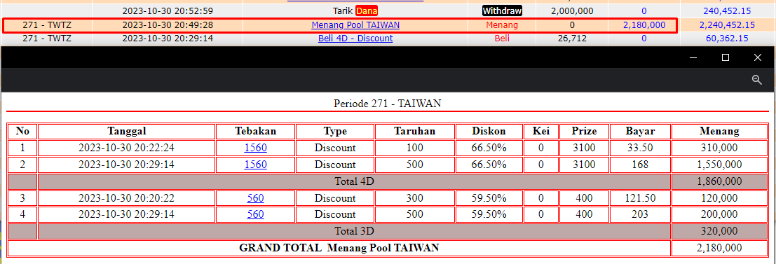 Bukti JP slot hari ini