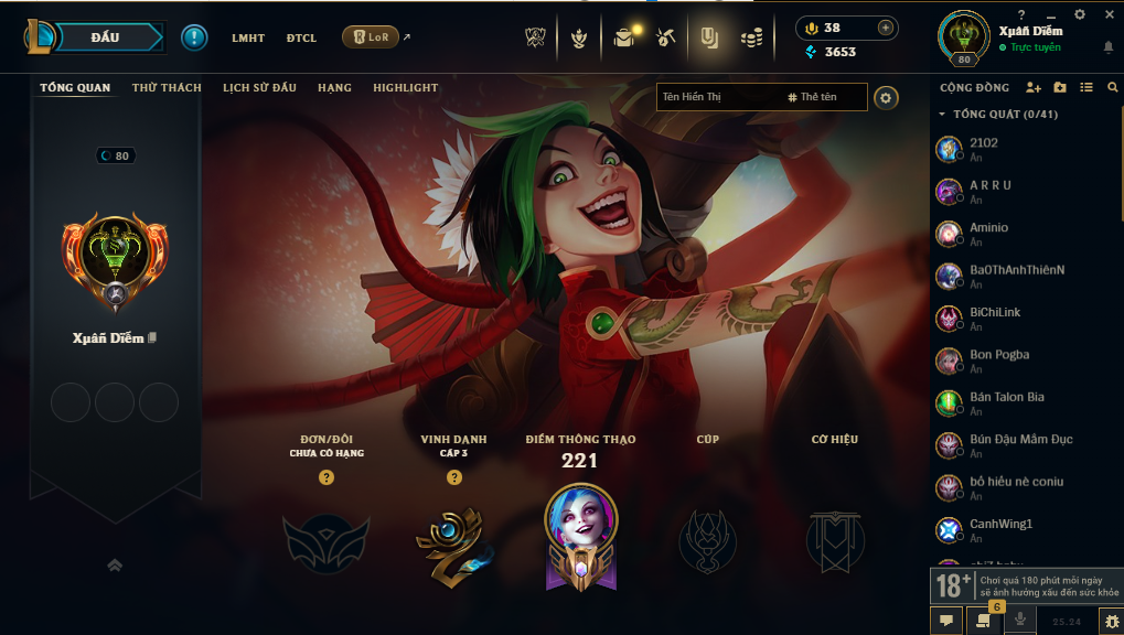 Acc LMHT # - Không Khung