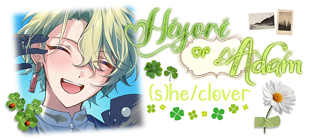 art by m_mopipu on twitter, Hiyori or Adam. (s)he/clover