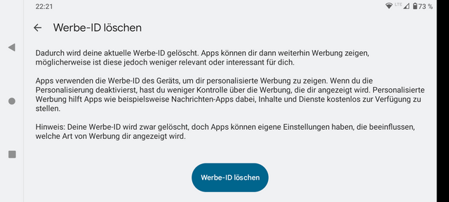 Werbe-ID löschen unter Android