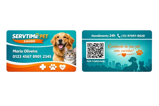 Carteirinha Servtime Frente e Verso