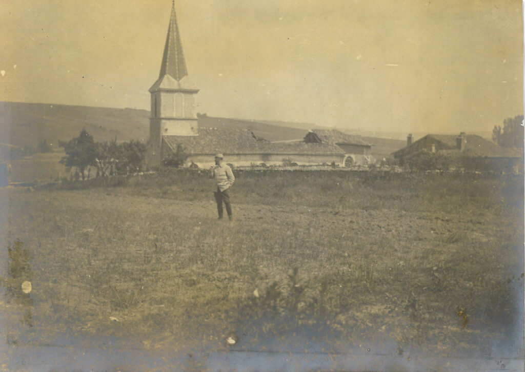  la Tranchée de Chattancourt a Verdun V-Chattancourt-en-1906-clocher-du-village-1024x726