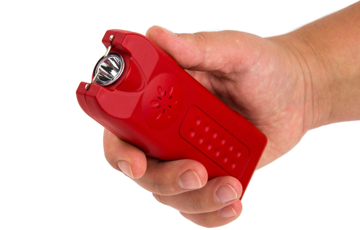 STUN GUN POLICE 628 Rechargeable With Siren Alarm LED Flashlight eBay