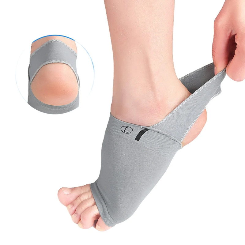 Compression Arch Support Plantar Fasciitis Gel Pad Brace Sleeve Ankle Foot Wrap - Image 2