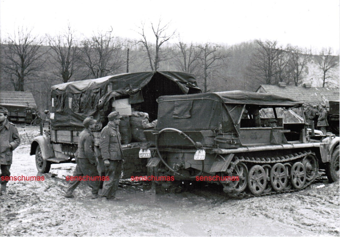 Sd. Kfz. 10 u. Lkw. Jäger u. Gebirgsjäger. Kaukasus 1942-1943.