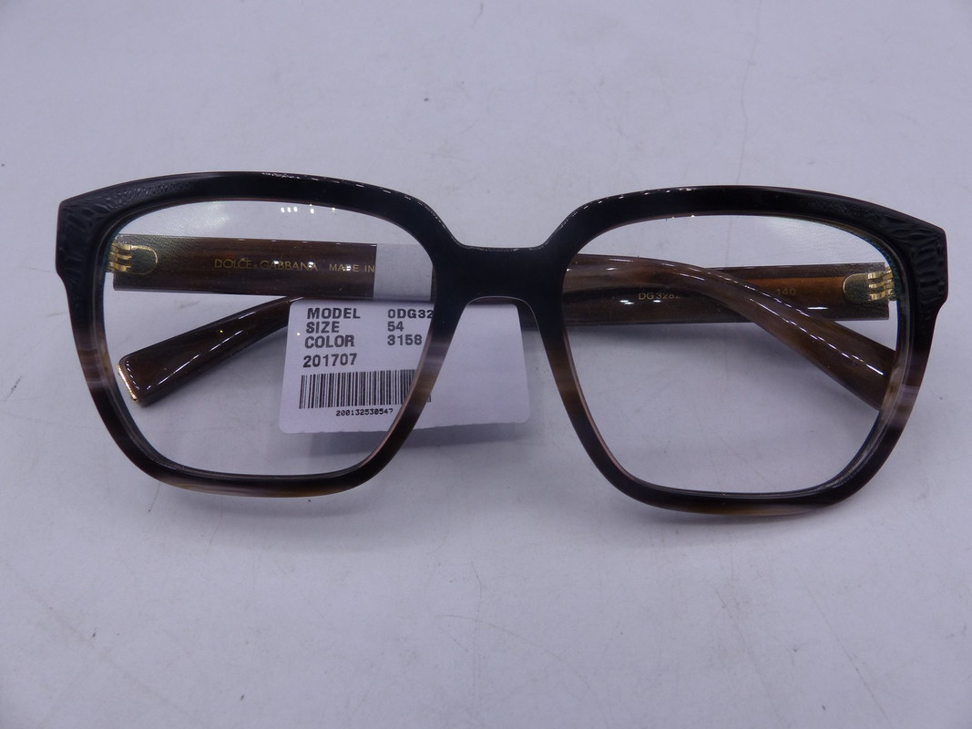 DOLCE & GABBANA DG3282 BROWN 3158 EYEGLASSES FRAMES SIZE 54-17-140