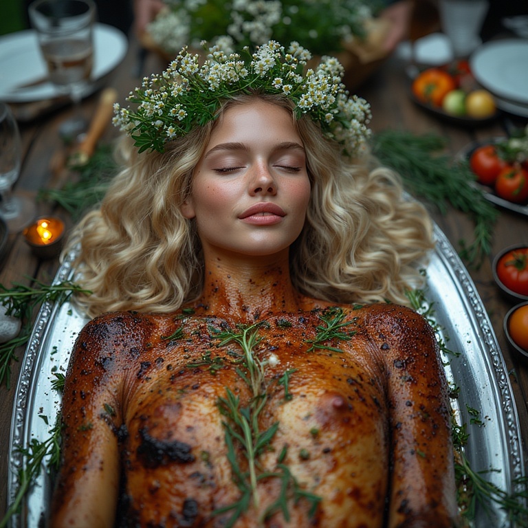Garden wedding w served Blonde serie B 0 05