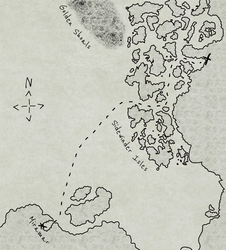 Jake's hand drawn map of the region