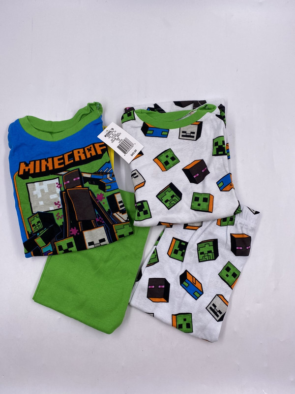 MINECRAFT MULTI COLOR 2 COTTON PAJAMA SETS BOYS 10