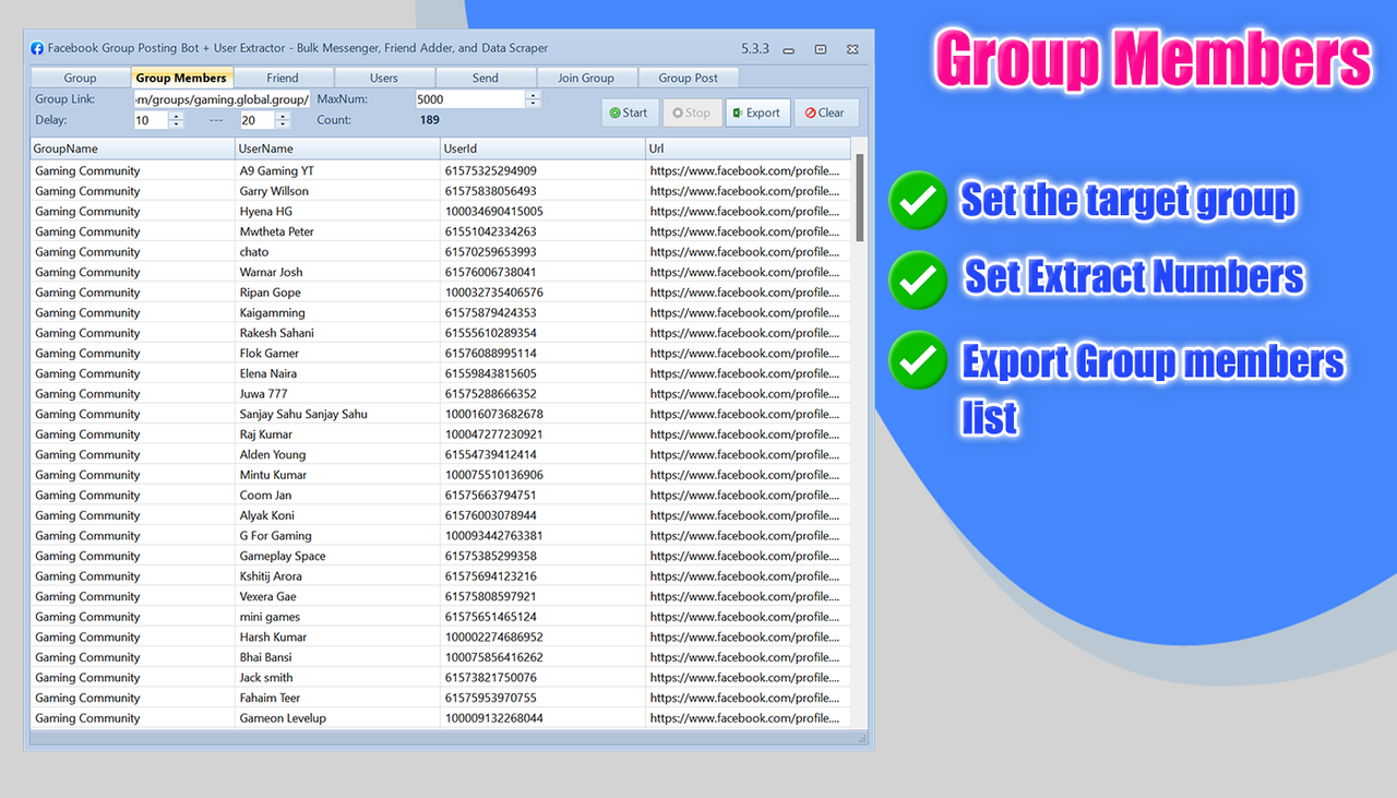   Mass Friend Adder Tool for Facebook   2025,  Facebook Data Scraper Pro 5.3.3 Crack   How to Extract Emails from Facebook Groups Safely  