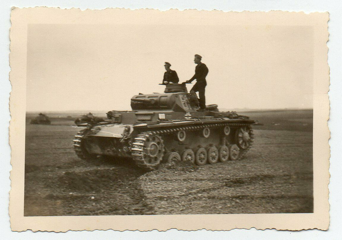 Foto Militär Wehrmacht Frankreichfeldzug Panzer im Gelände