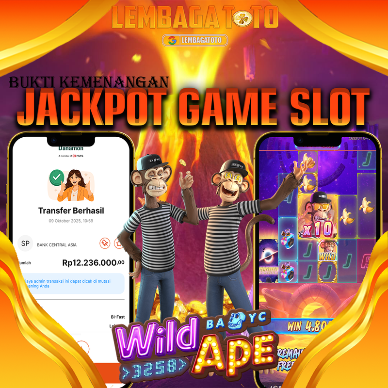 BUKTI JACKPOT 10 OCTOBER LEMBAGATOTO WILD BAYC APE Rp.12.236.000,- LUNAS