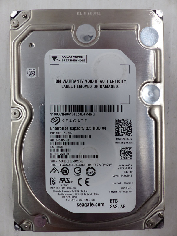 SEAGATE ST6000NM0034 ENTERPRISE 6TB HARD DRIVE