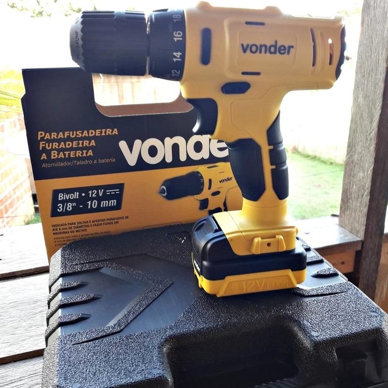 Vonder Parafusadeira/Furadeira A Bateria 12V Pfv120 Bivolt