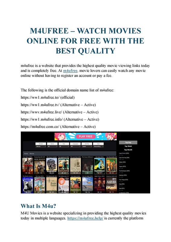 M4ufree-The-World-Leading-Movie-Sharing-Site
