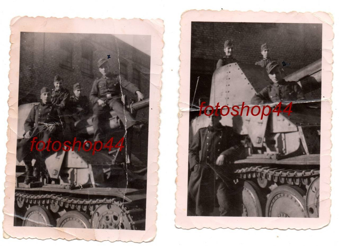 2 Fotos WH Panzerjäger Panzer Marder