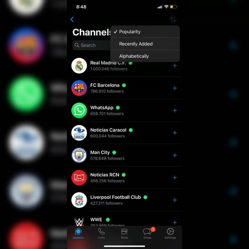 canale real madrid whatsapp