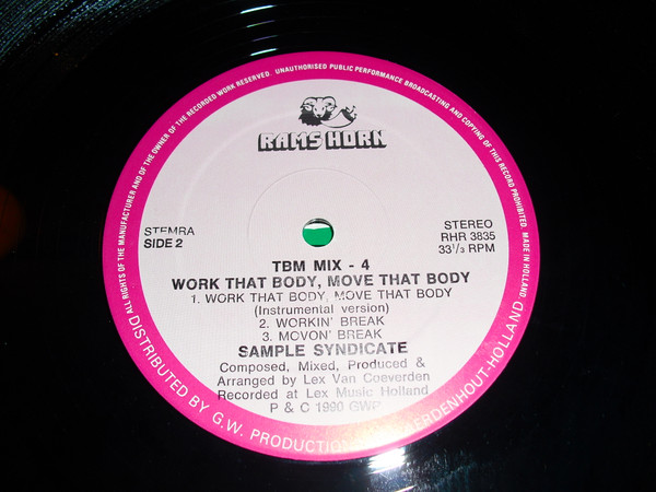 06/04/2023 - Sample Syndicate - TBM Mix 4 (Vinyl, 12, 33  RPM )(Rams Horn Records – RHR 3840)  1990 R-2911910-1487633505-1929
