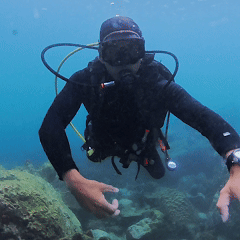 Underwater hand signal OK