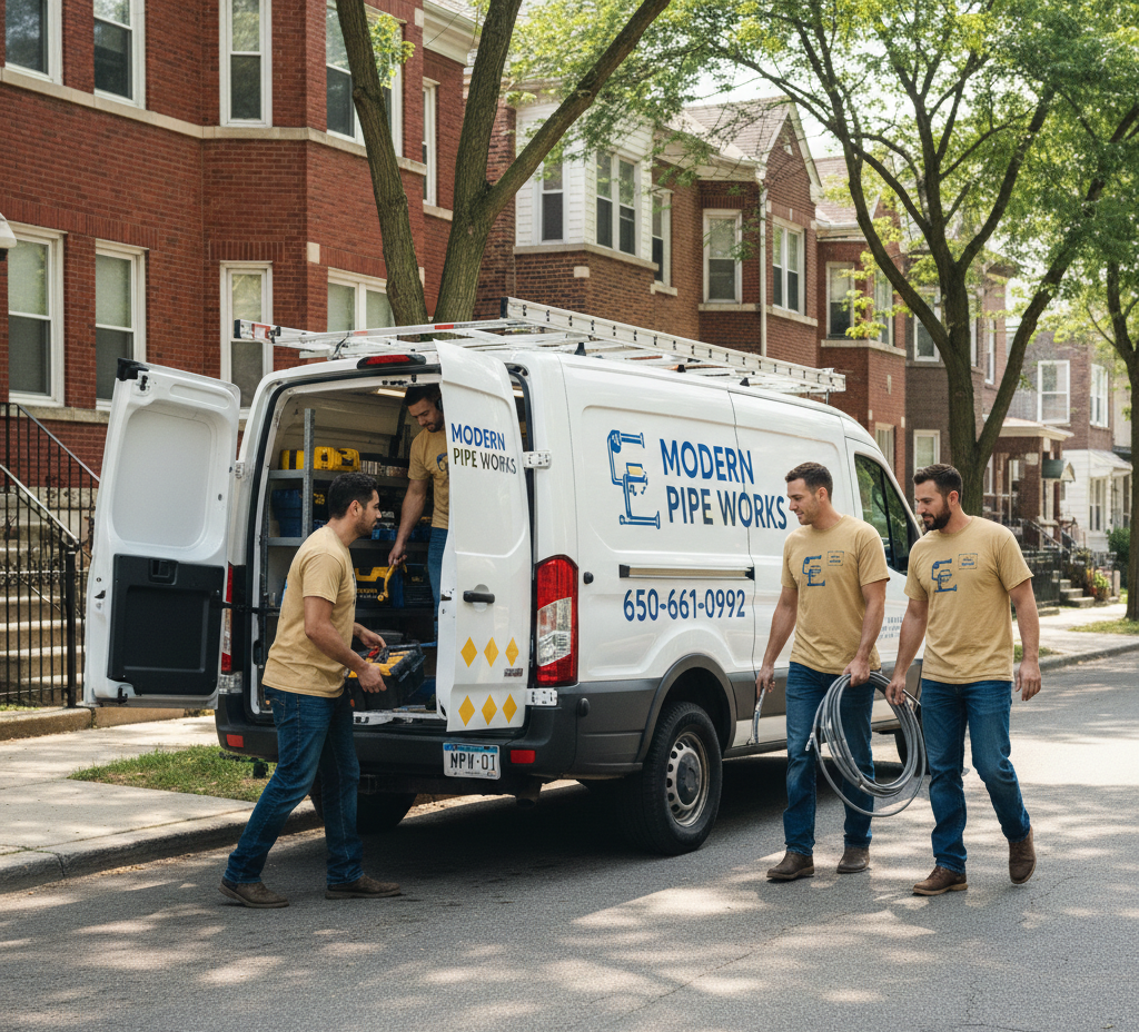 Modern Pipe Works Van