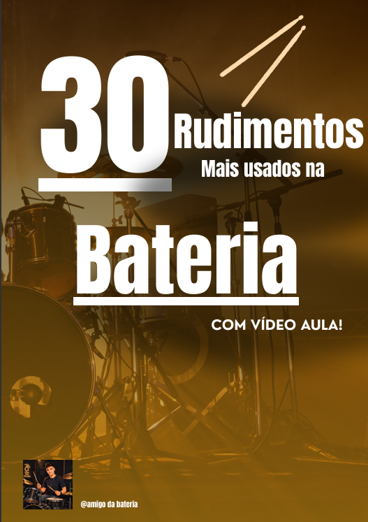 Capa do Ebook 30 Rudimentos Mais Usados na Bateria