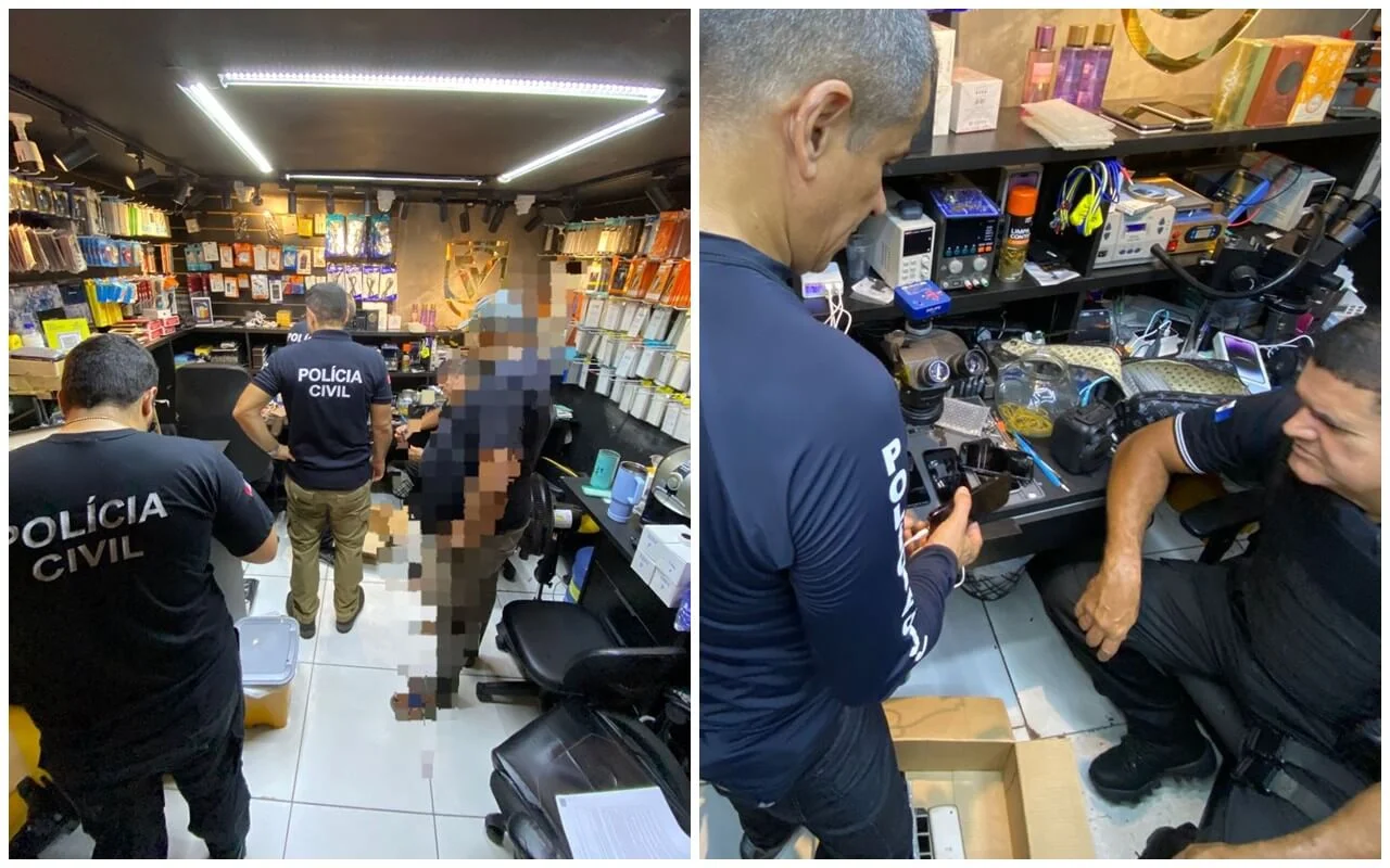 Operação cumpre 20 mandados de busca e apreensão em estabelecimentos suspeitos de vender celulares roubados em Maceió