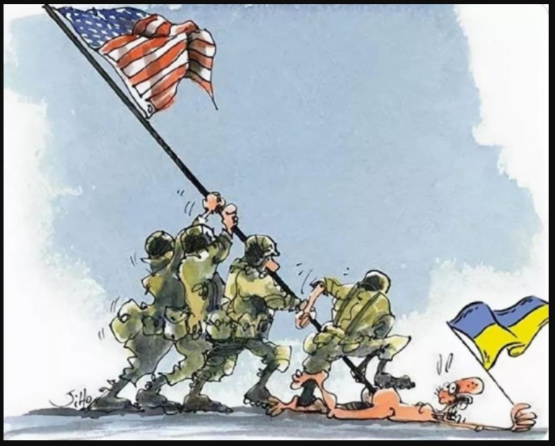Drapeau americain en ukraine