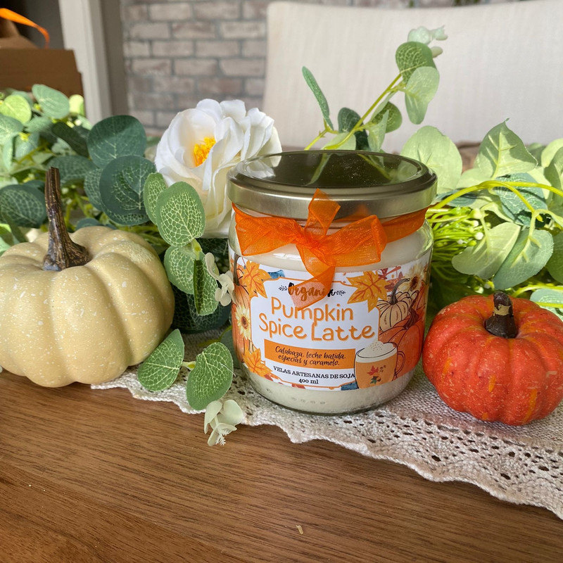 pumpkin spice Latte vela de soja