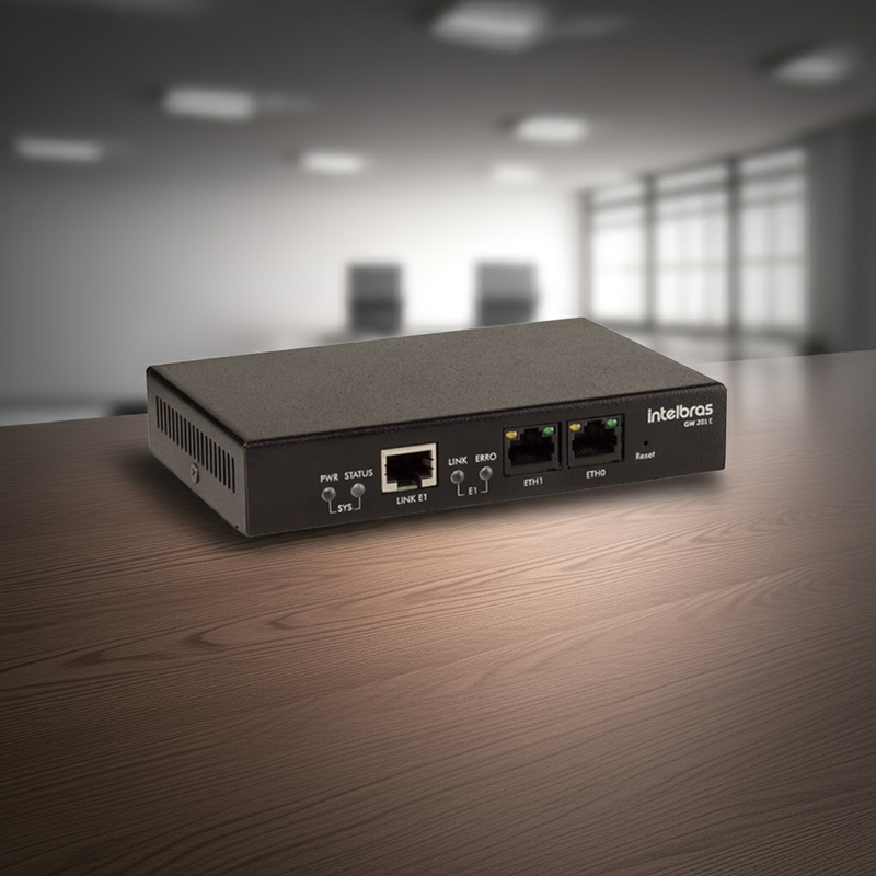 Gateway Intelbras conectando um PABX E1 a uma rede IP
