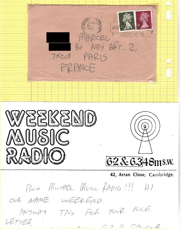 QSL Weekend Music Radio QSL-88-verso