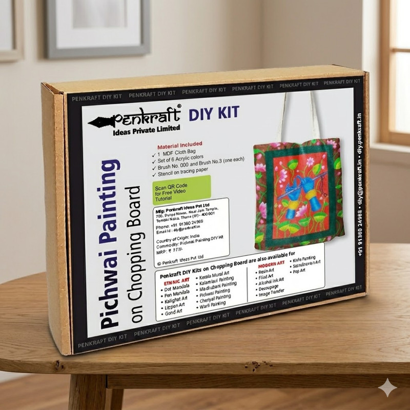 Pichwai Painting on Cloth Bag DIY Kit 