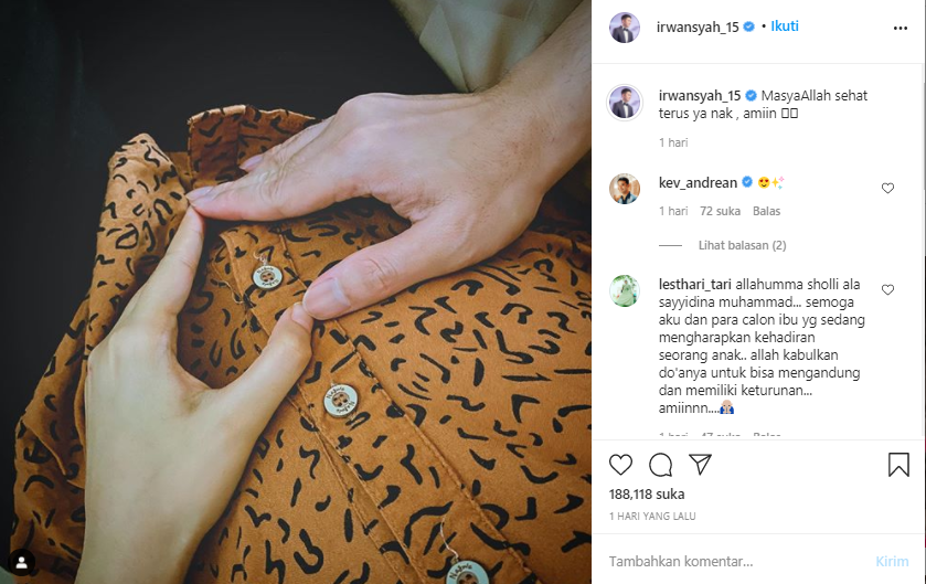 Irwansyah pamer perut buncit Zaskia Sungkar