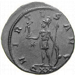 Glosario de monedas romanas. VIRTUS. 1