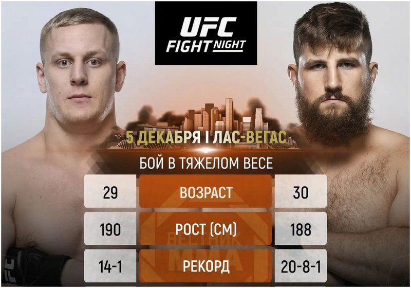 Сергей Павлович срещу Танър Бозер на UFC Fight Night 199