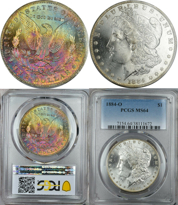 1884O PCGS MS 64 TEXTILE REV