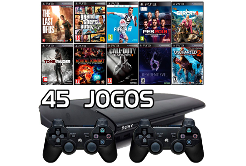 Videogame Playstation 3 Super Slim + 45 games