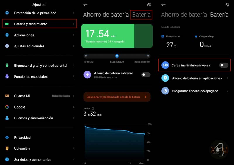 Xiaomi note 8 online carga inalambrica