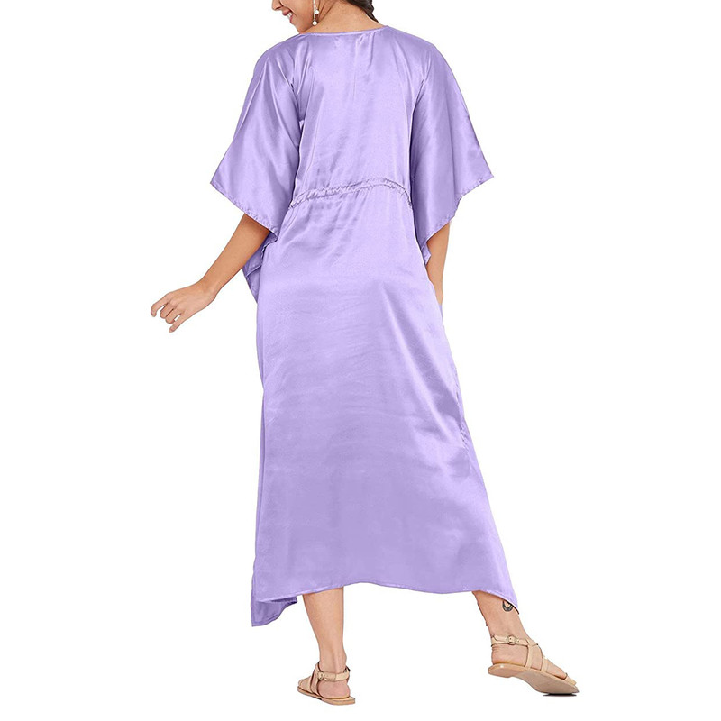 Women Satin Silk Nightdress Lingerie Sleepwear Nightgown Maxi Robe Loungewear - Picture 53 of 125